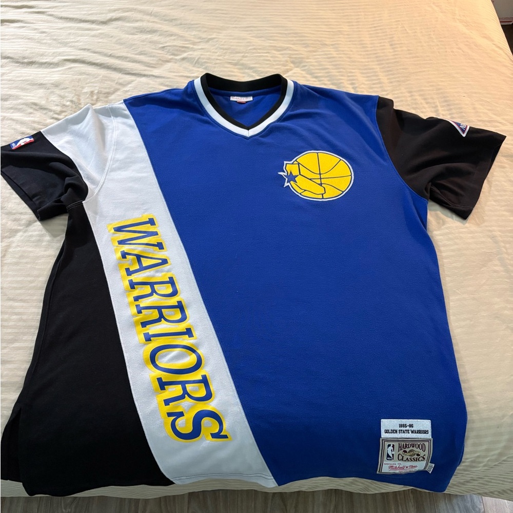 Mitchell & Ness Golden State Warriors Blue, White & Black NBA Jersey Bay Area